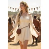 image:imageScarlet Darkness Renaissance Costume Women Off Shoulder Mini Fairy DressBeige