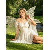 image:imageScarlet Darkness Renaissance Costume Women Off Shoulder Mini Fairy DressBeige
