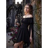 image:imageScarlet Darkness Renaissance Costume Women Off Shoulder Mini Fairy DressBlack