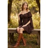 image:imageScarlet Darkness Renaissance Costume Women Off Shoulder Mini Fairy DressCoffee