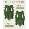 image:imageScarlet Darkness Renaissance Costume Women Off Shoulder Mini Fairy DressGreen