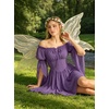 image:imageScarlet Darkness Renaissance Costume Women Off Shoulder Mini Fairy DressPurple