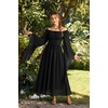 image:imageScarlet Darkness Renaissance Costume Women Off the Shoulder Fairy DressBlack