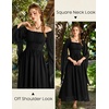 image:imageScarlet Darkness Renaissance Costume Women Off the Shoulder Fairy DressBlack