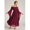 image:imageScarlet Darkness Renaissance Costume Women Off the Shoulder Fairy DressWine Red