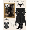image:imageScarlet Darkness Renaissance Dress Pirate Off Shoulder Corset Dress FairyBlack