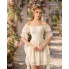 image:imageScarlet Darkness Renaissance Dress Pirate Off Shoulder Corset Dress FairyCream