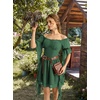 image:imageScarlet Darkness Renaissance Dress Pirate Off Shoulder Corset Dress FairyGreen