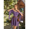 image:imageScarlet Darkness Renaissance Dress Pirate Off Shoulder Corset Dress FairyPurple