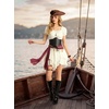 image:imageScarlet Darkness Renaissance Pirate Costume Women Off Shoulder Mini DressBeige