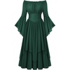 image:imageScarlet Darkness Renaissance Costume Women Medieval Bell Sleeve Maxi DressVerdant Green