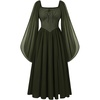 image:imageScarlet Darkness Renaissance Costume Women Medieval Witch Corset DressArmy Green