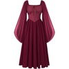 image:imageScarlet Darkness Renaissance Costume Women Medieval Witch Corset DressWine