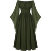 image:imageScarlet Darkness Renaissance Costume Women Off the Shoulder Fairy DressArmy Green