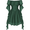 image:imageScarlet Darkness Renaissance Dress Pirate Off Shoulder Corset Dress FairyGreen