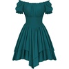 image:imageScarlet Darkness Renaissance Pirate Costume Women Off Shoulder Mini DressBlue Green