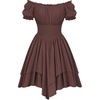 image:imageScarlet Darkness Renaissance Pirate Costume Women Off Shoulder Mini DressCoffee