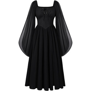 image:imageScarlet Darkness Renaissance Costume Women Medieval Witch Corset DressBlack