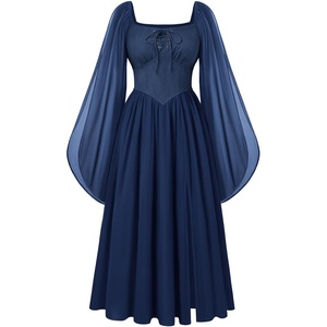 image:imageScarlet Darkness Renaissance Costume Women Medieval Witch Corset DressDark Blue