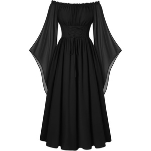 image:imageScarlet Darkness Renaissance Costume Women Off the Shoulder Fairy DressBlack