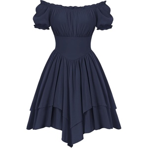 image:imageScarlet Darkness Renaissance Pirate Costume Women Off Shoulder Mini DressNavy