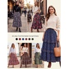 image:imageScarlet Darkness Maxi Skirts for Women Boho Floral High Waist Long SkirtContrast Color
