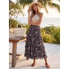 image:imageScarlet Darkness Maxi Skirts for Women Boho Floral High Waist Long SkirtVintage Black