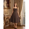 image:imageScarlet Darkness Women 2026 Corset Dress Milkmaid Slit Midi SundressBrown