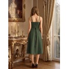 image:imageScarlet Darkness Women 2026 Corset Dress Milkmaid Slit Midi SundressOlive Green
