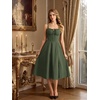 image:imageScarlet Darkness Women 2026 Corset Dress Milkmaid Slit Midi SundressOlive Green