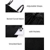 image:imageScarlet Darkness Womens Corset Waist Renaissance Fairycore Costume DressBlack