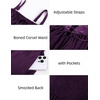 image:imageScarlet Darkness Womens Corset Waist Renaissance Fairycore Costume DressDeep Purple