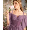 image:imageScarlet Darkness Womens Corset Waist Renaissance Fairycore Costume DressLight Lilac