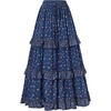 image:imageScarlet Darkness Maxi Skirts for Women Boho Floral High Waist Long SkirtBlue Ditsy Floral