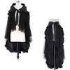image:imageBelle Poque Womens Steampunk Gothic Wrap Skirt Victorian Ruffles Pirate Skirt