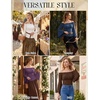 image:imageScarlet Darkness Bell Sleeve Tops for Women Renaissance Peasant BlouseNavy