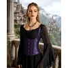 image:imageScarlet Darkness Corset Tops for Women Renaissance BodiceDeep Purple Floral