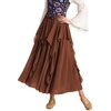 image:imageScarlet Darkness Maxi Skirts for Women Renaissance High Waist Long SkirtCoffee