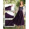 image:imageScarlet Darkness Maxi Skirts for Women Renaissance High Waist Long SkirtDeep Purple