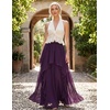 image:imageScarlet Darkness Maxi Skirts for Women Renaissance High Waist Long SkirtDeep Purple