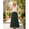 image:imageScarlet Darkness Maxi Skirts for Women Renaissance High Waist Long SkirtEden Green