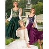 image:imageScarlet Darkness Maxi Skirts for Women Renaissance High Waist Long SkirtEden Green
