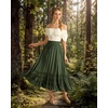 image:imageScarlet Darkness Maxi Skirts for Women Renaissance High Waist Long SkirtGreen