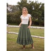 image:imageScarlet Darkness Maxi Skirts for Women Renaissance High Waist Long SkirtGreen