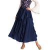 image:imageScarlet Darkness Maxi Skirts for Women Renaissance High Waist Long SkirtNavy Blue