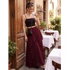 image:imageScarlet Darkness Maxi Skirts for Women Renaissance High Waist Long SkirtWine
