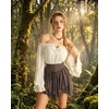 image:imageScarlet Darkness Mini Skirt for Women Renaissance Pirate Layered SkirtsDark Chocolate
