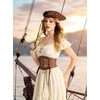 image:imageScarlet Darkness Renaissance Corset Belts for Women Pirate Goth Waist BeltWhite