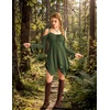image:imageScarlet Darkness Tie Shoulder Flare Sleeve Renaissance Witch Fairy DressGreen Bay
