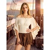 image:imageScarlet Darkness Women Pirate Renaissance Off Shoulder TopApricot Yellow
